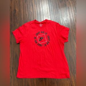Nike Men's Red 'Just Do It' T-Shirt